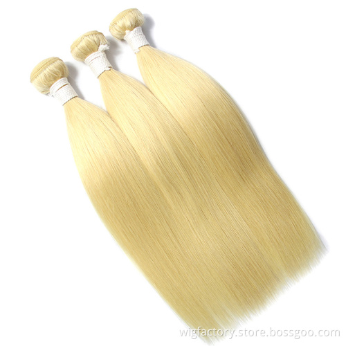 Wholesale cheap  price colored brazilian hair weave, 613 hair blonde color bundle, custom hair packages